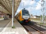 ET 445.113 der Ostdeutschen Eisenbahn als RE 2 aus Cottbus in Wismar. 11.08.2014
