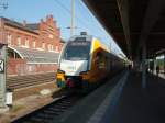 ET 445.115 der Ostdeutschen Eisenbahn als RE 4 nach Jüterbog in Rathenow. 04.09.2014