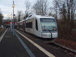VT 110 der RegioBahn als S 28 aus Wuppertal Hbf in Kaarster See.
