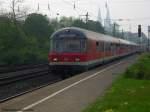 Einfahrt vom RE9 Verstrker nach Siegen in Kln Deutz. April 2009
