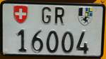 (238'229) - Nummernschild - GR 16'004 - am 17. Juli 2022 in Walenstadt, Hotel Seehof