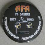 (264'255) - Protestknopf - AFA 75 Jahre 1917 - 1992 - am 1.