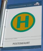 (197'642) - BB-POSTBUS-Haltestellenschild - St.