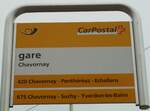 (143'862) - PostAuto-Haltestellenschild - Chavornay, gare - am 27.