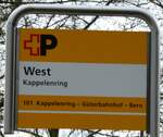 (286'055) - +P-Haltestellenschild - Kappelenring, West - am 10.
