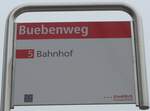 (176'449) - StadtBUS-Haltestellenschild - Frauenfeld, Buebenweg - am 4.