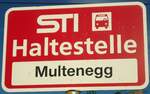 (136'768) - STI-Haltestellenschild - Goldiwil, Multenegg - am 21. November 2011