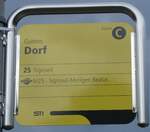 (277'498) - STI-Haltestellenschild - Gunten, Dorf - am 3.