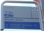 (219'111) - WilMobil-Haltestellenschild - Sirnach, Gloten - am 26.