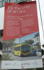 (191'703) - Plakat von It's the end of an era (Das Ende der Trolleybus-Aera von Wellington und Neuseeland am 27.