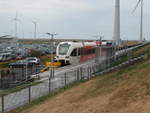 Ein GTW der Arriva als Stoptrein aus Groningen in Eemshaven.