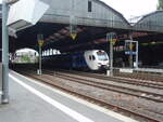 Ein FLIRT der Arriva als RE 18 nach Li�ge-Guillemins in Aachen Hbf. 05.06.2026
