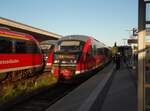642 144 der Kurhessenbahn als RB 4 aus Kassel-Wilhelmshhe in Korbach Hbf. 10.05.2025