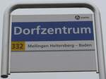 (168'136) - A-welle/PostAuto-Haltestellenschild - Tgerig, Dorfzentrum - am 30.