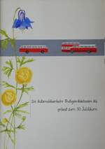 (263'438) - Entwurf zum 50. AFA-Jubilum 1967 - Die Automobilverkehr Frutigen-Adelboden AG grsst zjm 50. Jubilum - am 7. Juni 2024 in Adelboden, Dorfarchiv