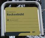 (284'131) - STI-Haltestellenschild - Blumenstein, Reckenb�hl - am 12. Januar 2026