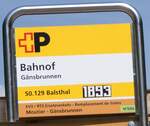 (265'269) - +P/bls-Haltestellenschild - Gnsbrunnen, Bahnof - am 30.