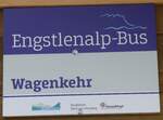 (267'450) - Engstlenalp-Bus-Haltestellenschild - Innertkirchen, Wagenkehr - am 22.