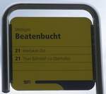 (184'655) - STI-Haltestellenschild - Merligen, Beatenbucht - am 4.