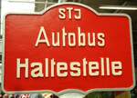 (145'099) - Altes STI-Haltestellenschild am 16.