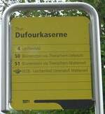 (171'918) - STI-Haltestellenschild - Thun, Dufourkaserne - am 19.