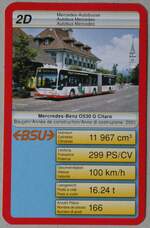 (260'188) - Quartett-Spielkarte mit BSU Mercedes-Benz O530 G Citaro Nr.