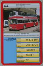 (263'957) - Quartett-Spielkarte mit SW Bssing BSD 110 DD Nr. 201 am 23. Juni 2024 in Thun