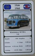 (275'796) - Quartett-Spielkarte mit Kssbohrer SETRA S 8 von 1956 am 25.
