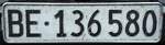 (142'011) - Nummernschild - BE 136'580 - am 21.