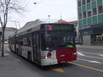 (223'520) - TPF Fribourg - Nr. 521 - MAN/Hess Gelenkduobus am 12. Februar 2021 beim Bahnhof Fribourg