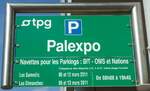 (132'845) - tpg-Haltestellenschild - Genve, Palexpo - am 10.