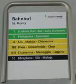 (233'674) - engadin mobil/PostAuto-Haltestellenschild - St.