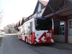 (234'066) - CarPostal Ouest - JU 42'649 - Mercedes (ex CJ Tramelan Nr. 130) am 26. Mrz 2022 beim Bahnhof Saignelgier