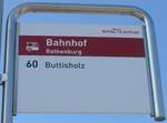 (203'348) - ROTTAL AUTO AG-Haltestellenschild - Rothenburg, Bahnhof - am 30.