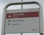 (222'774) - ROTTAL AUTO AG -Haltestellenschild - Ruswil, Neumli - am 1.