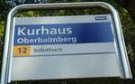 (146'783) - PostAuto-Haltestellenschild - Oberbalmberg, Kurhaus - am 31.