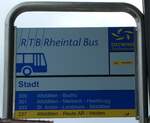 (249'099) - RTB/PostAuto-Haltestellenschild - Altsttten, Stadt - am 25.