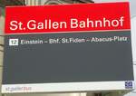 (133'252) - st.gallerbus-Haltestellenschild - St.