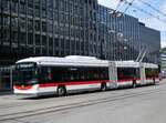 (275'591) - St. Gallerbus, St. Gallen - Nr. 191 - Hess/Hess Doppelgelenktrolleybus am 15. Mai 2025 beim Bahnhof St. Gallen