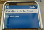 (147'344) - VMCV-Haltestellenschild - Montreux, Escaliers de la Gare - am 22.