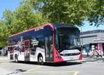 (276'042) - TRAVYS Yverdon - Nr. 163/VD 489'253 - eVolvo am 30. Mai 2025 beim Bahnhof Yverdon