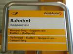 (146'260) - PostAuto-Haltestellenschild - Goppenstein, Bahnhof - am 5.