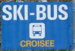 (244'177) - SKI-BUS-Haltestellenschild - Les Collons, Croisee - am 26. Dezember 2022