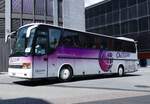 (265'479) - Olitours, Saxon - VS 71'302 - Setra am 8. August 2024 beim Bahnhof Visp