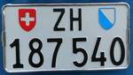 (236'400) - Nummernschild - ZH 187'540 - am 28.