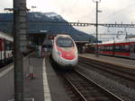 Ein RABe 503 als IC Milano Central - Zrich HB in Arth-Goldau.