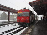 Ein BDeh 4/4 der Appenzeller Bahnen als S 24 aus Altsttten Stadt in Gais.