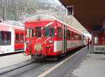 Ein Steuerwagen der Matterhorn-Gotthard-Bahn als R aus Gschenen in Andermatt.