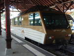 Ein Ast der Montreux-Berner Oberland-Bahn als R nach Montreux in Zweisimmen.