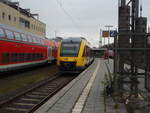 Ein Lint 41 der Hessischen Landesbahn als RB 29 nach Siershahn in Limburg (Lahn). 24.10.2024